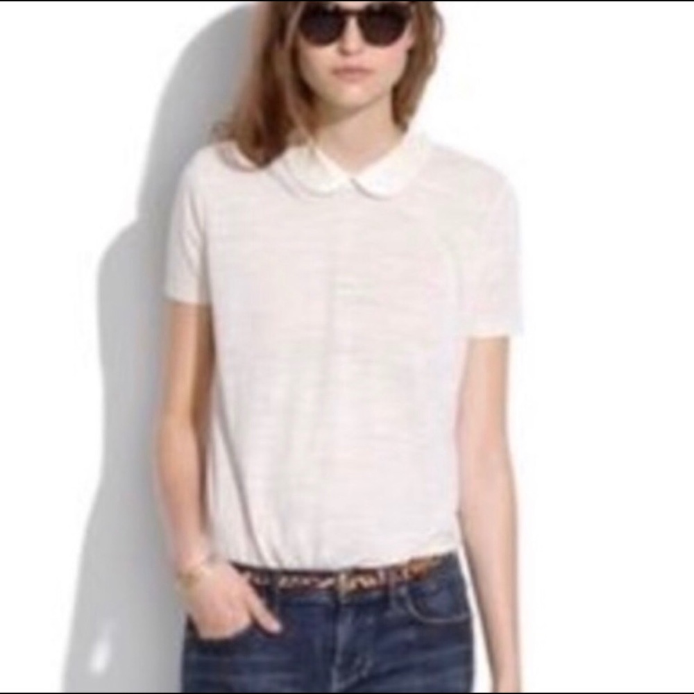 Madewell T-shirt with Peter Pan Collar